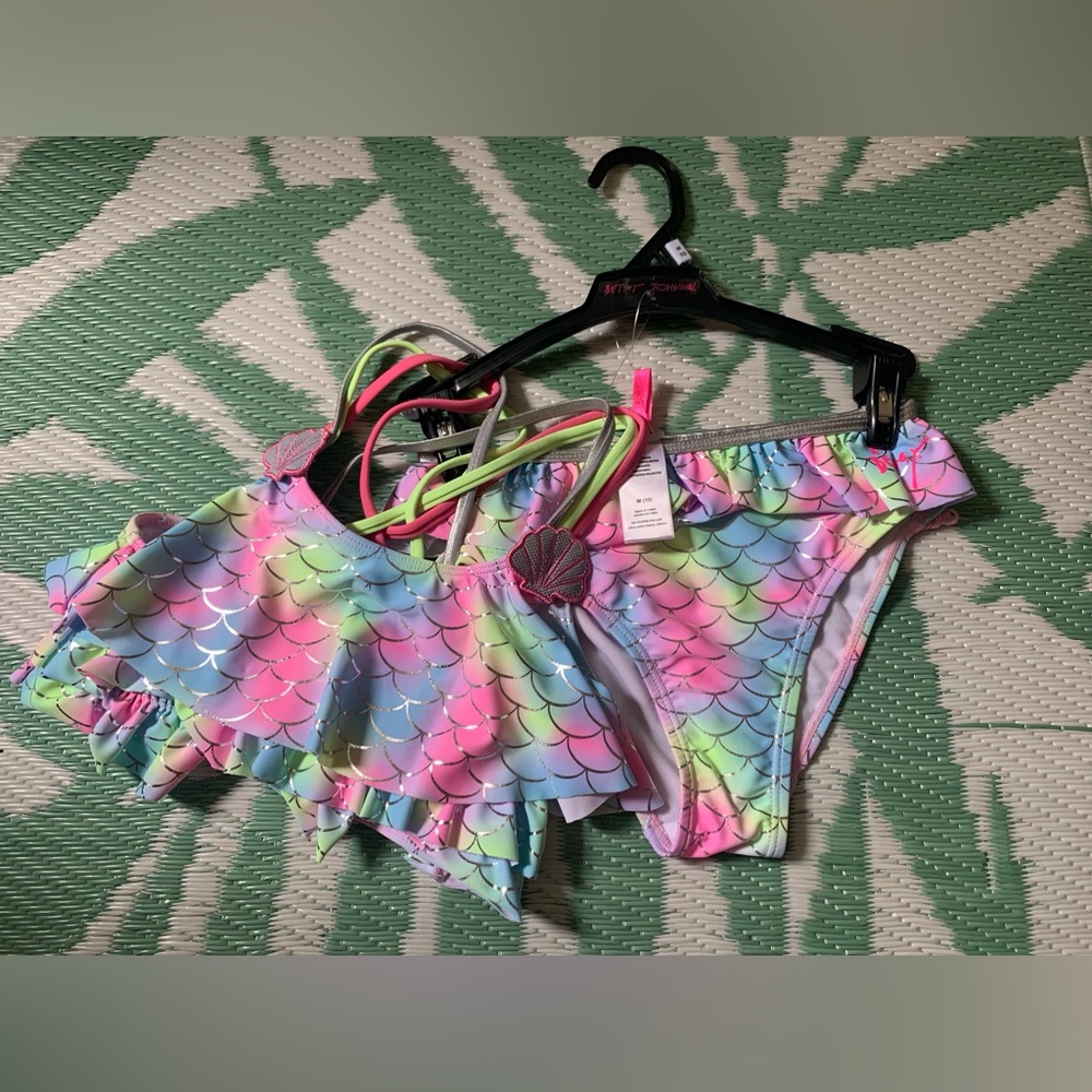 NWT Betsey Johnson Girl's Mermaid Swimsuit